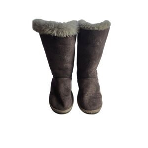 Sugar Kids Size 4 Grey Winter Shearling Style Boots